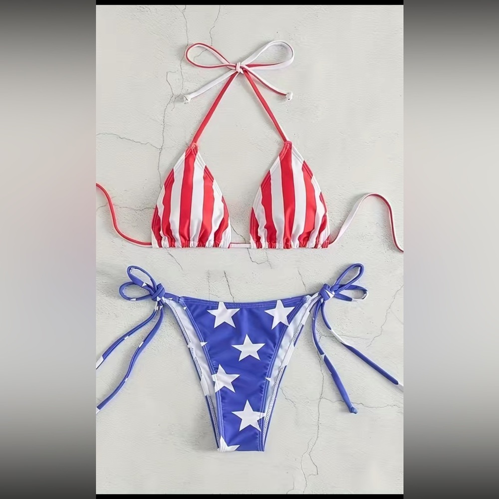 Red white and blue bikini NWT never opened